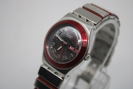 Swatch Irony, 'Red Vibration' YLS707, No Box, Original Strap, Very Nice Condition, Working 100%