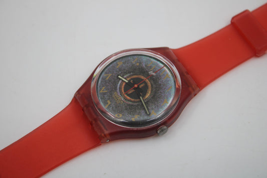 1989, Vintage Gents Swatch 'Bar Oriental', GR104, no box, likely never worn, washed out face plate, RARE version