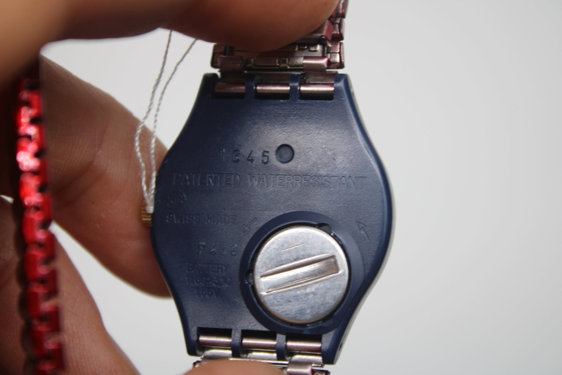 1991 Vintage Gents Swatch, 'Blue Flamingo', GN114, NO box, In VERY Nice, MINT Condition, 100% working, Non-Original Strap