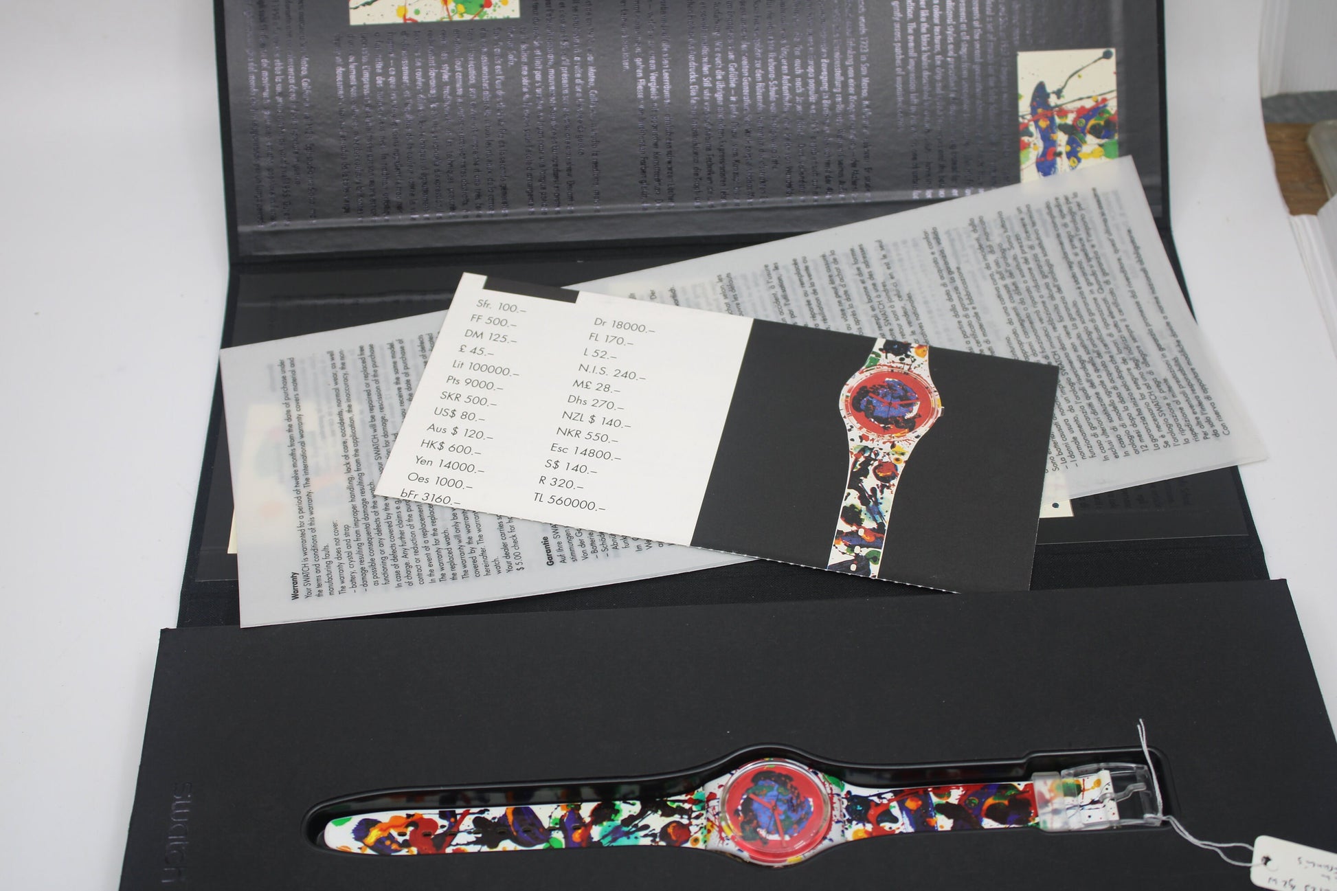 1992 Vintage Gents Limited Swatch 'Sam Francis' GZ123, NEW OLD STOCK, Never Worn, working 100% with original strap