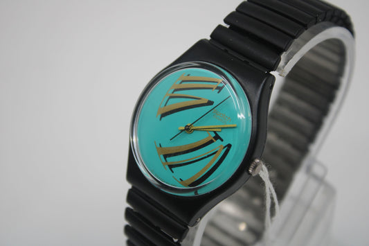 1989, Vintage Gents Swatch, 'Figueiras' GB125, MINT condition, possibly unworn, NON-original strap, working 100%