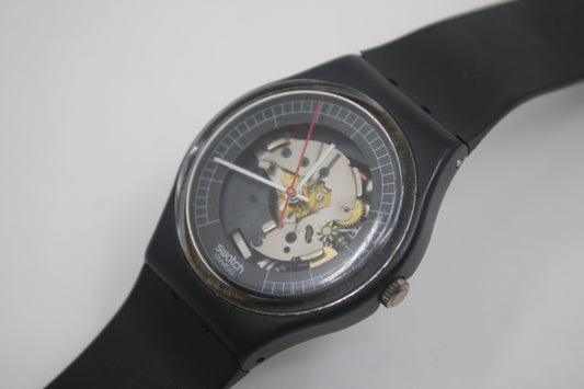 1984, Vintage Gents Swatch 'High Tech 2', GA101, no box, good, used condition, original strap