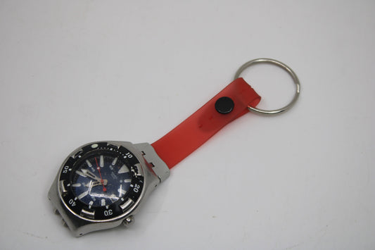 Unique, Vintage Swatch Keychain, made from recycled, NON-working Scuba 200 Irony Swatch watch