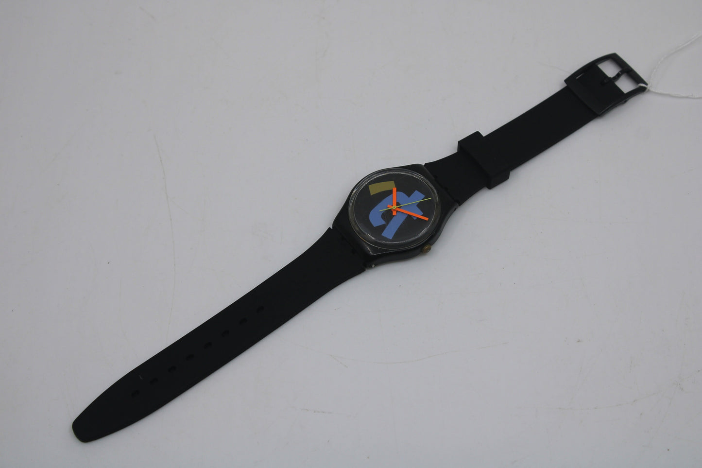 1989 Vintage Gents Swatch 'Harajuku' GB124, GOOD, much used condition with BRANDnew, NON-original strap