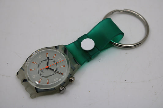 Unique, Vintage Swatch Keychain, GK911, 2000, 'Skeleton', made from recycled, NON-working Gents Swatch watch