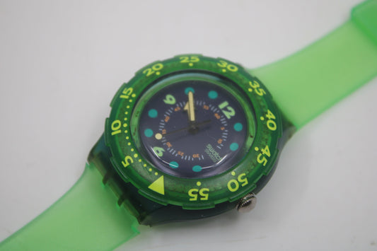 1991 Vintage Swatch Scuba 'Blue Moon' SDN100, nice, used condition, working 100%, non-original strap