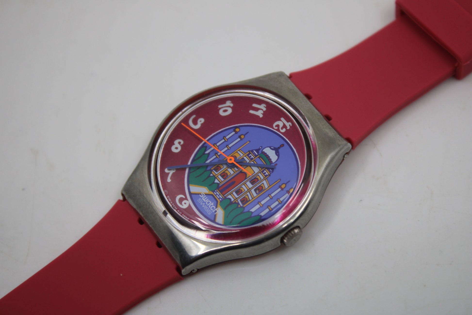 1993, Vintage Gents Swatch, 'Dehli', GX125, NO box, New Old Stock, Unused, working 100%, Non Original Strap