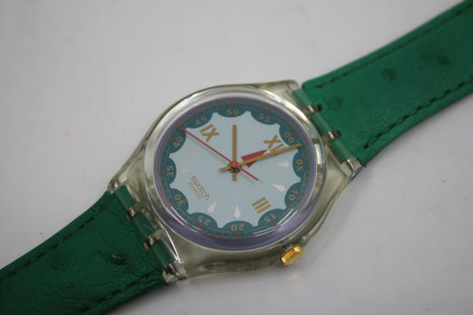 1993 Vintage Gents Swatch 'Spades' GK152, NEW OLD STOCK, Never Worn, working 100% with original strap