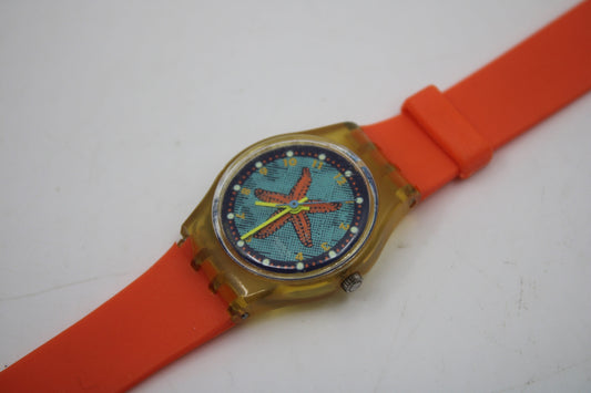 1992, Lady Swatch, 'Rising Star' , LK135, No Box, with non-original strap AND damage