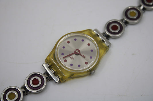 2003, Lady Swatch, 'Sweetime' , LK224G, No Box, with beautiful metal strap