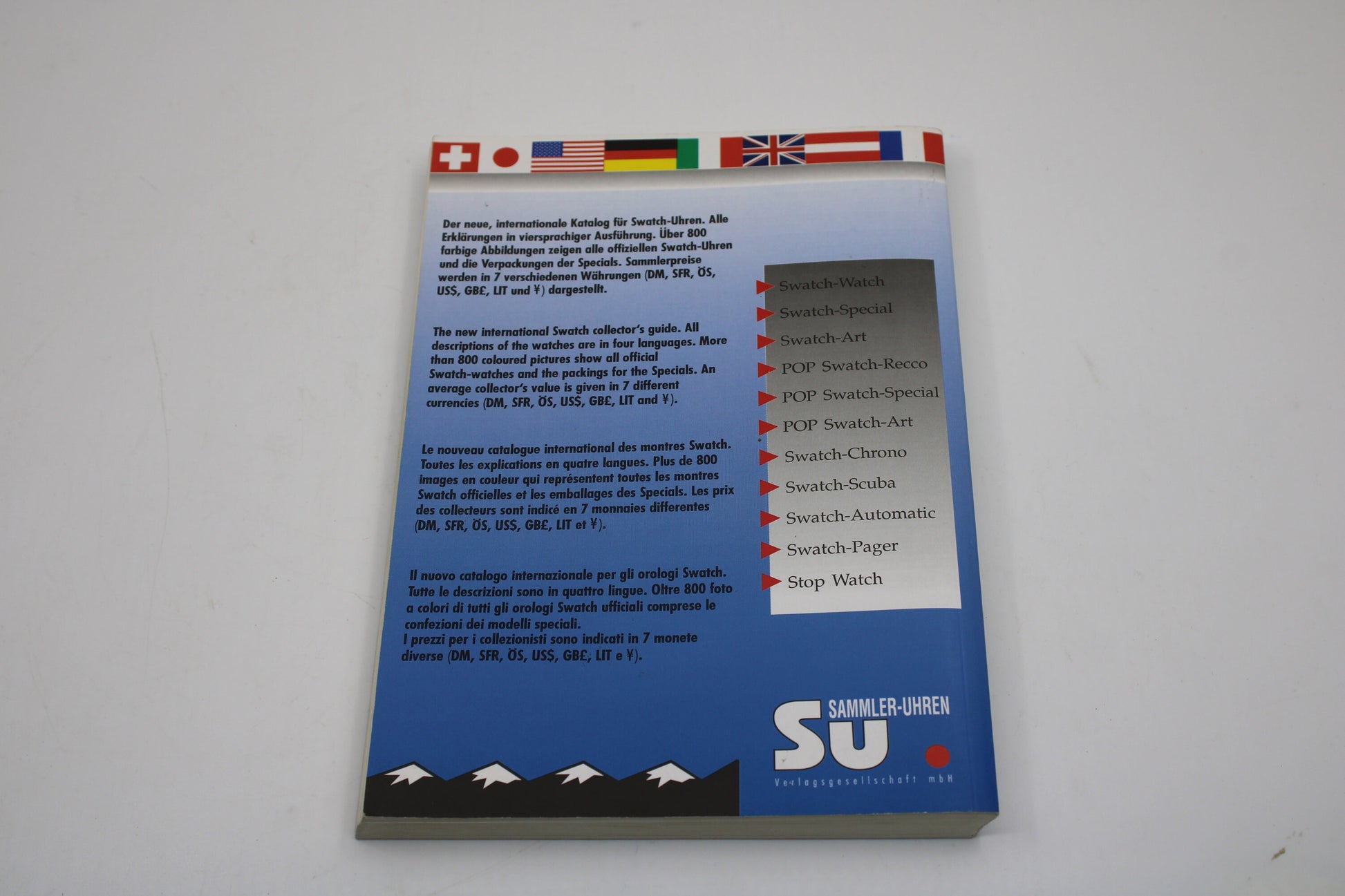 RARE Swatch Watch Collectors Guide - 1983 - 1993 - nice, USED Condition - German AND English language