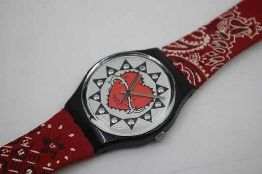 1994 Vintage Gents Swatch 'Trash' GB154, NEW OLD STOCK, Never Worn, working 100% with original strap