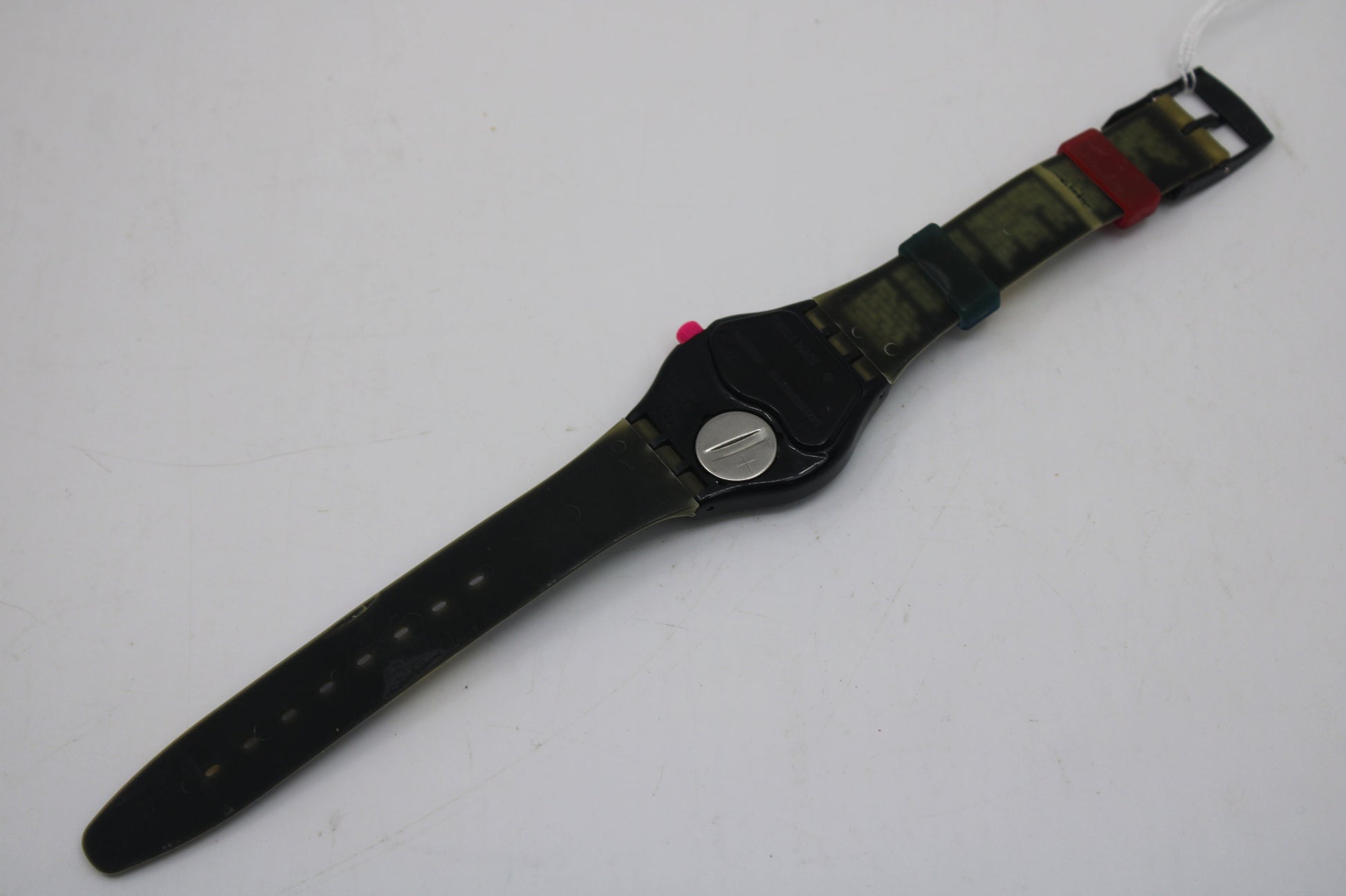 1993 Vintage Musicall Swatch 'Europe in Concert' SLB101, Jean Michel Jarre, NEW OLD STOCK, working 100% with original cracked strap